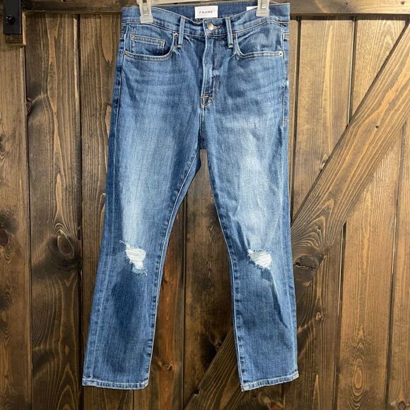 Frame Le Pixie Beau Cropped Jeans - Picture 1 of 9